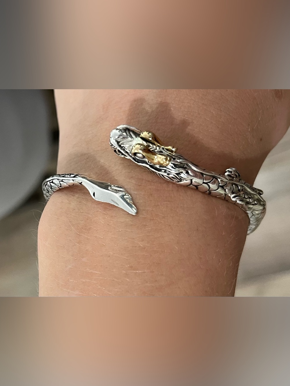John Hardy Naga Bracelet - Sterling Silver and 18K Gold